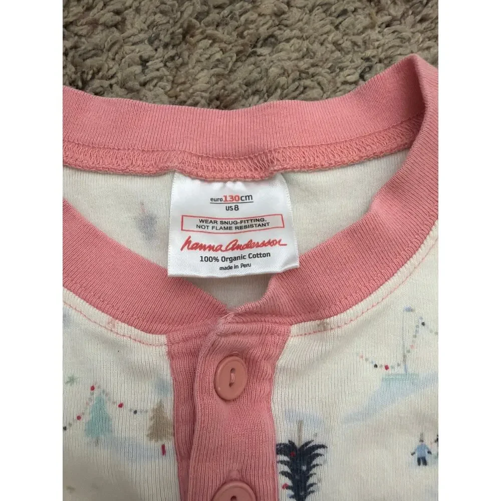 Hanna Andersson Christmas House holiday print pajama set size 8